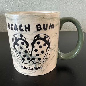 Galveston Island Texas Souvenir  “Beach Bum”  Stoneware  Mug